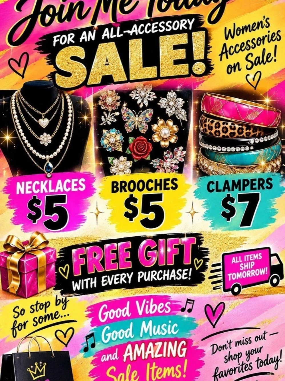 Women's Accessories Sale!!!! Today at 6:15 pm EST.
